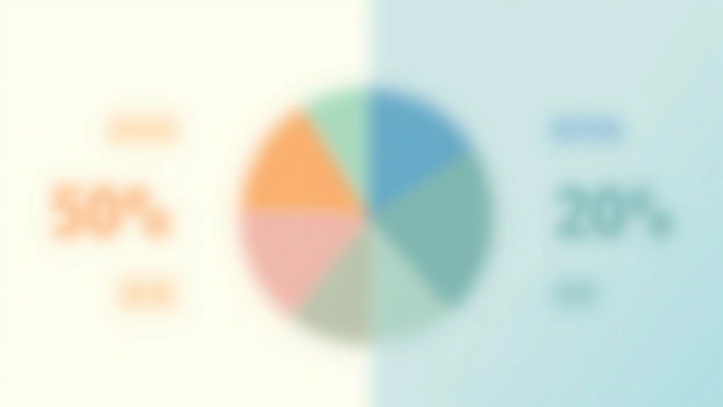 Visual breakdown showing three colored sections representing 50 percent needs in dark color, 30 percent wants in medium color, and 20 percent savings in light color with clear percentage labels